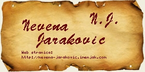 Nevena Jaraković vizit kartica